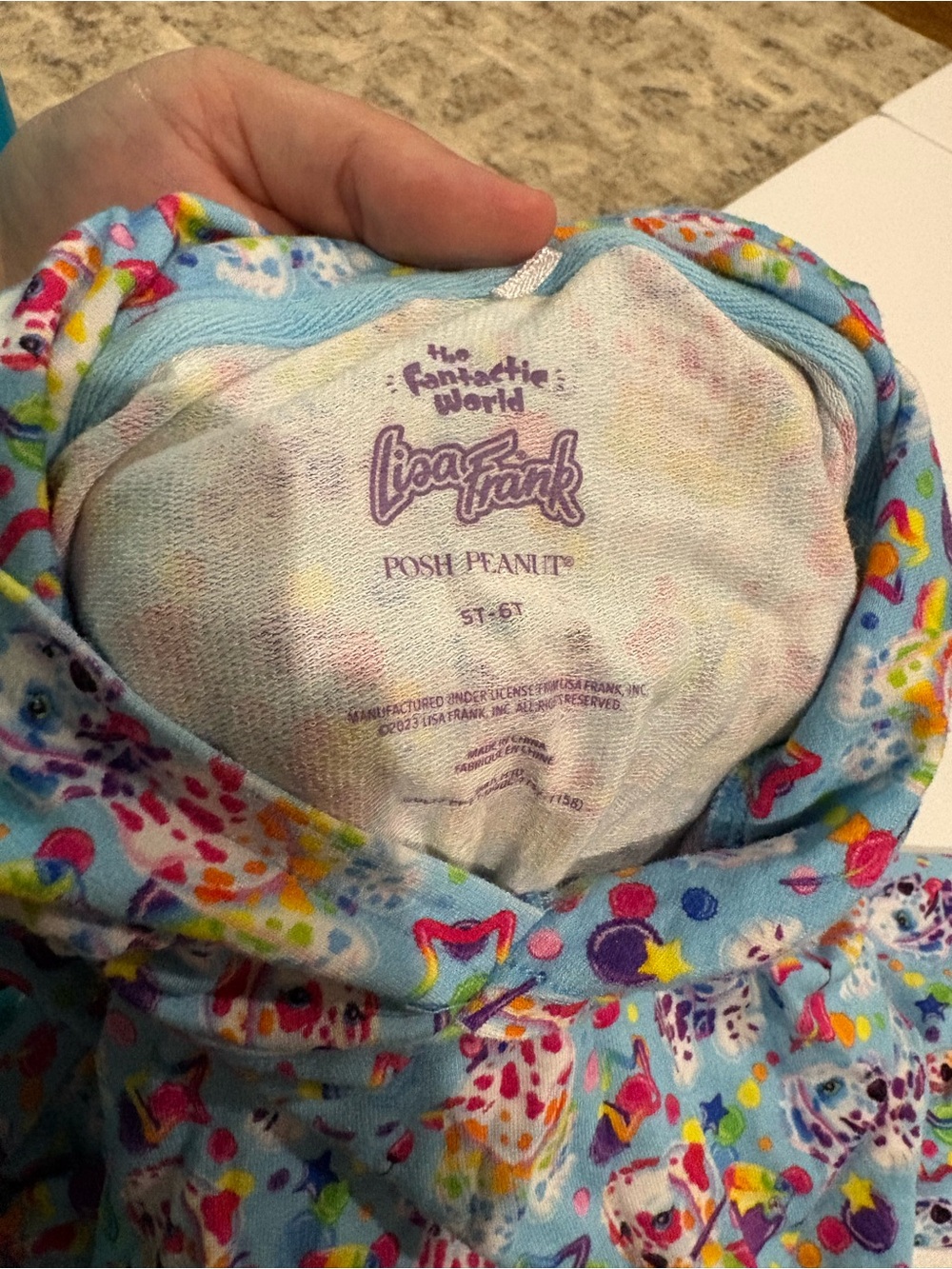 Posh Peanut x Lisa Frank Pullover Hoodie // 5-6t - Picture 4 of 4